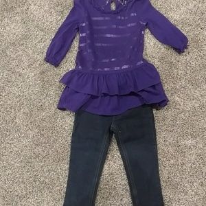 Girls Coogi jeans 24 mo with cute Chaps shirt